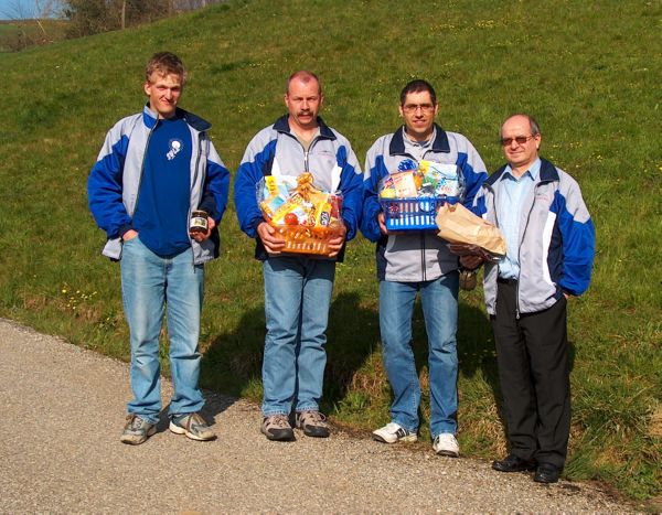 (v.l.n.r.) Trostrunde 5 .Schmid Ren�, 2. Leimgruber J�rg, 1. Peter Weiss, 3. Herrmann Ren�