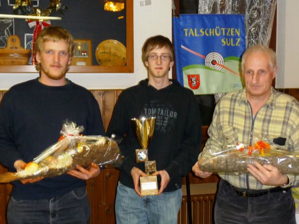 Kleine Meisterschaft: 2. Schmid Ren�, 1. Schmid Patrick, 3. St�uble Werner (v.L.n.R)