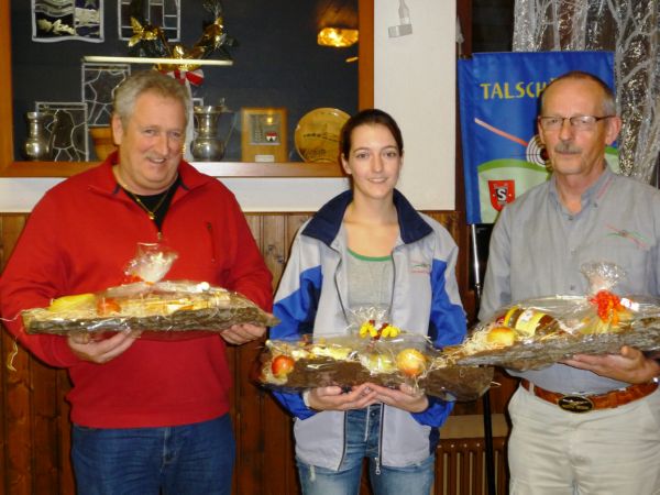 Meisterschaft Gewehr 50m: 3. Lang Beat,  1. Merkofer Yvonne, 2. Merkofer Franz (v.L.n.R)