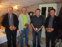Trainingsmeisterschaft G300m 2014 v.L.n.R. Werner Stäuble (2), Franz Merkofer Sieger, Walter Rüede (5) und Willi Stäuble (4)